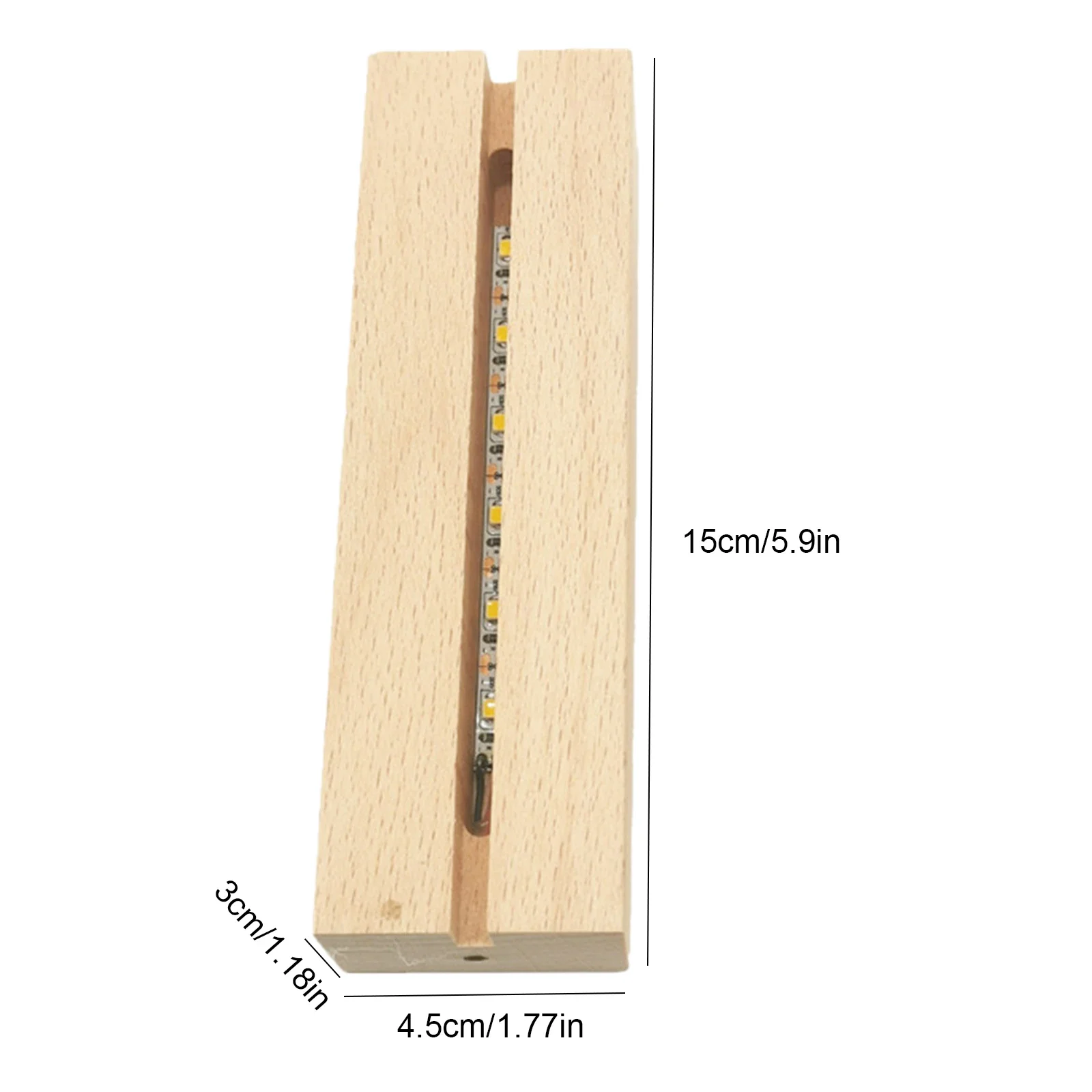 Resin Art Stand - 1-10PCS LED Wood Light Display Crystal