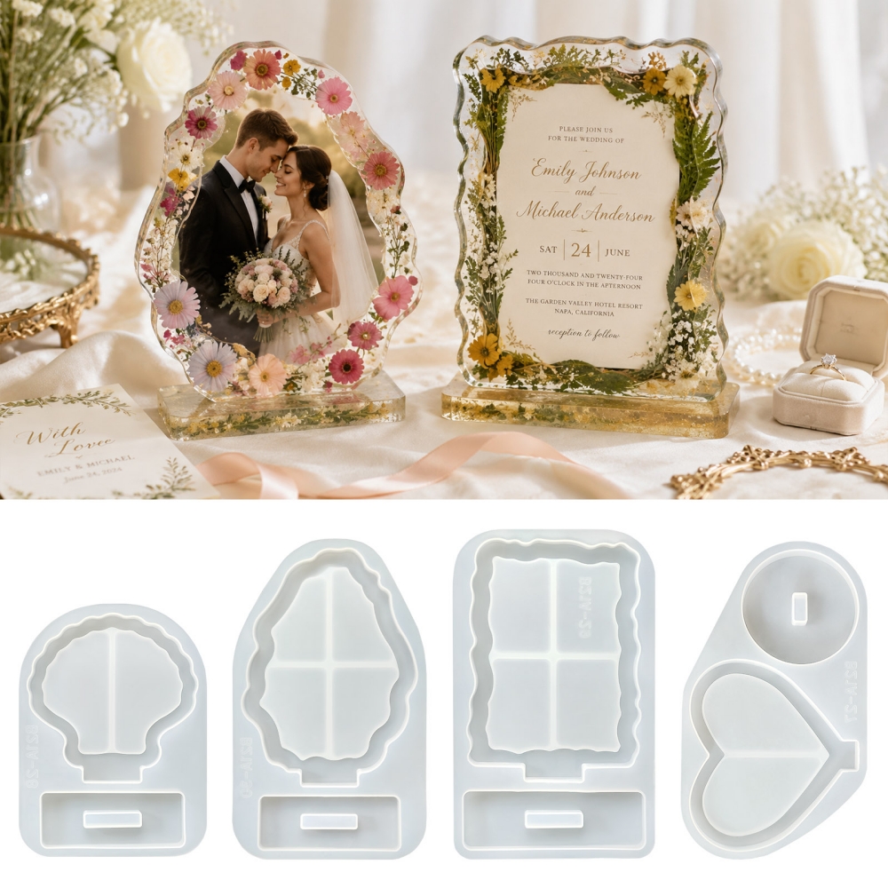 Resin Art Guide - S0305 Love Heart Shell Photo Frame