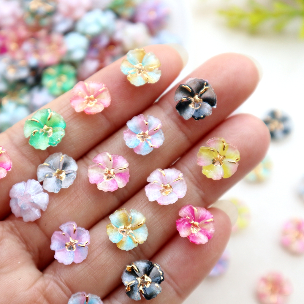 Resin Art Case - 30pcs Mini Resin Flower Cabochons -