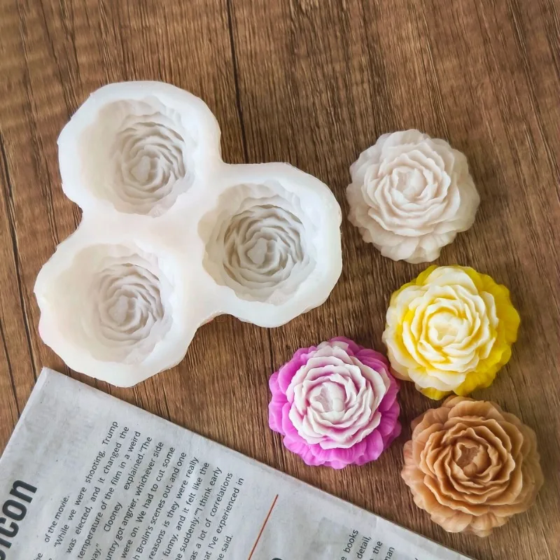 Resin Art Guide - Peony Flower Candle Silicone Mold 3D