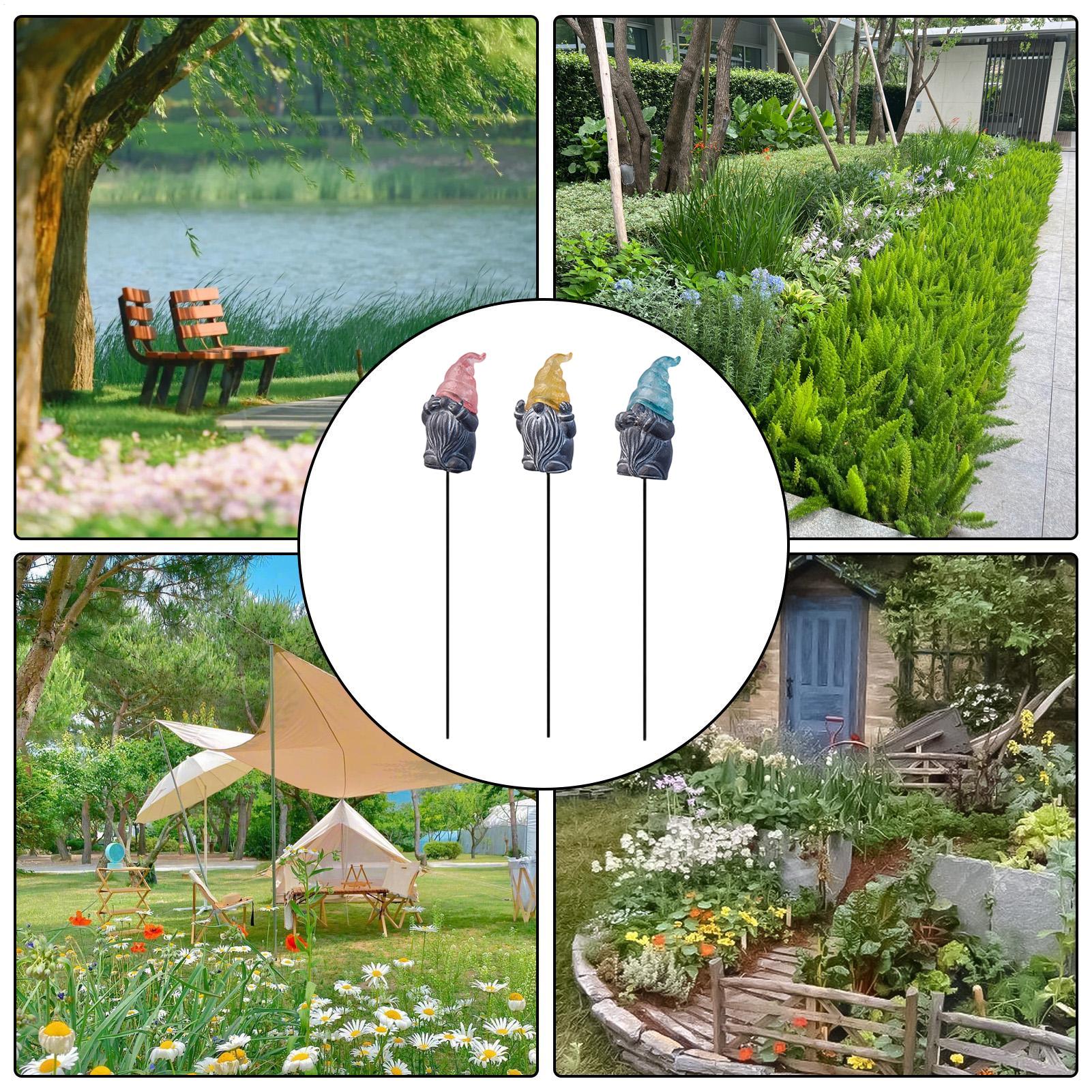Decorative Yard Stakes 3-Piece - Resin Art Of Flowers review and price