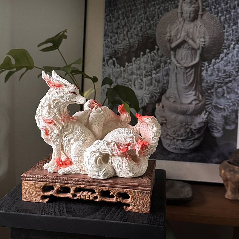 Nine-tailed fox ornaments fox  - Resin Art Gift For Birthday review and price