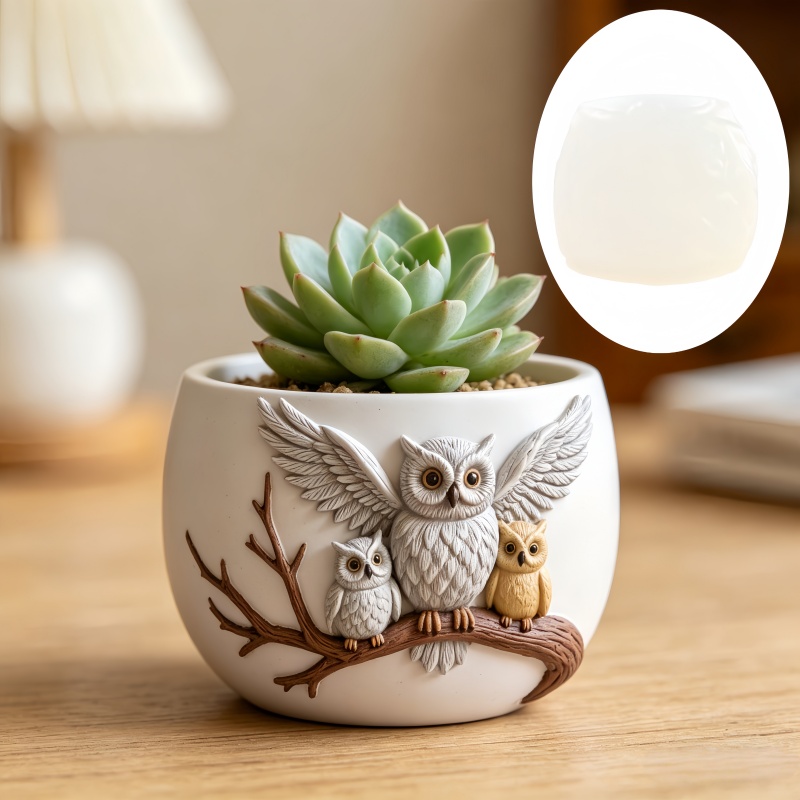 The owl standing on the branch - Resin Art Stand review and price