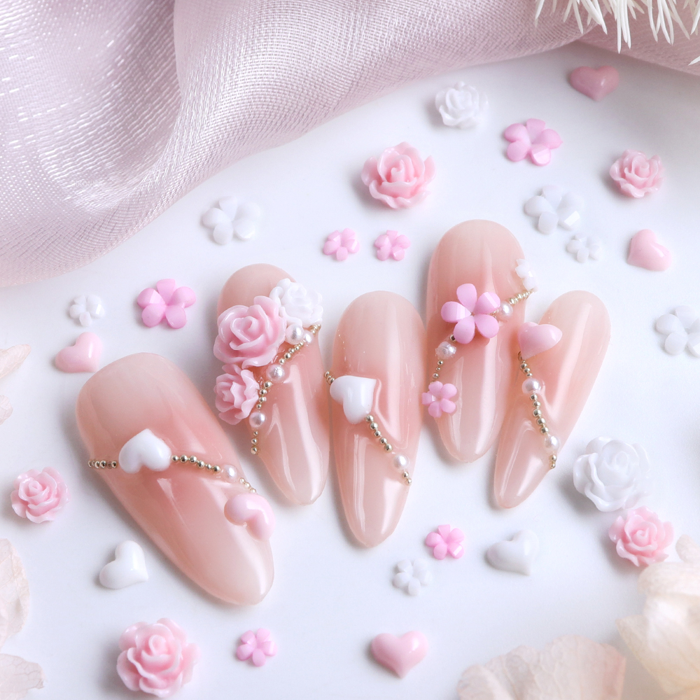 Pink White Rose Flowers Resin  - Resin Art Rose Petals review and price