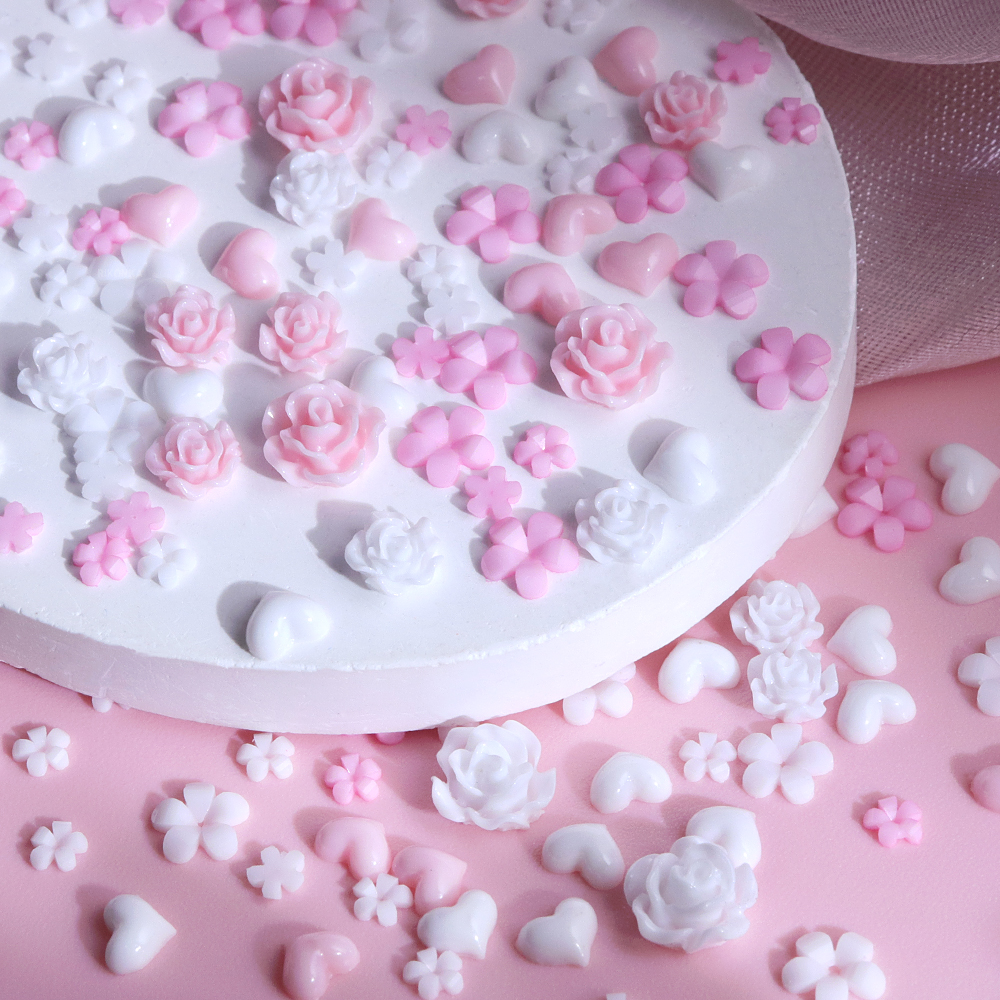 Pink White Rose Flowers Resin  - Resin Art Rose Petals review and price