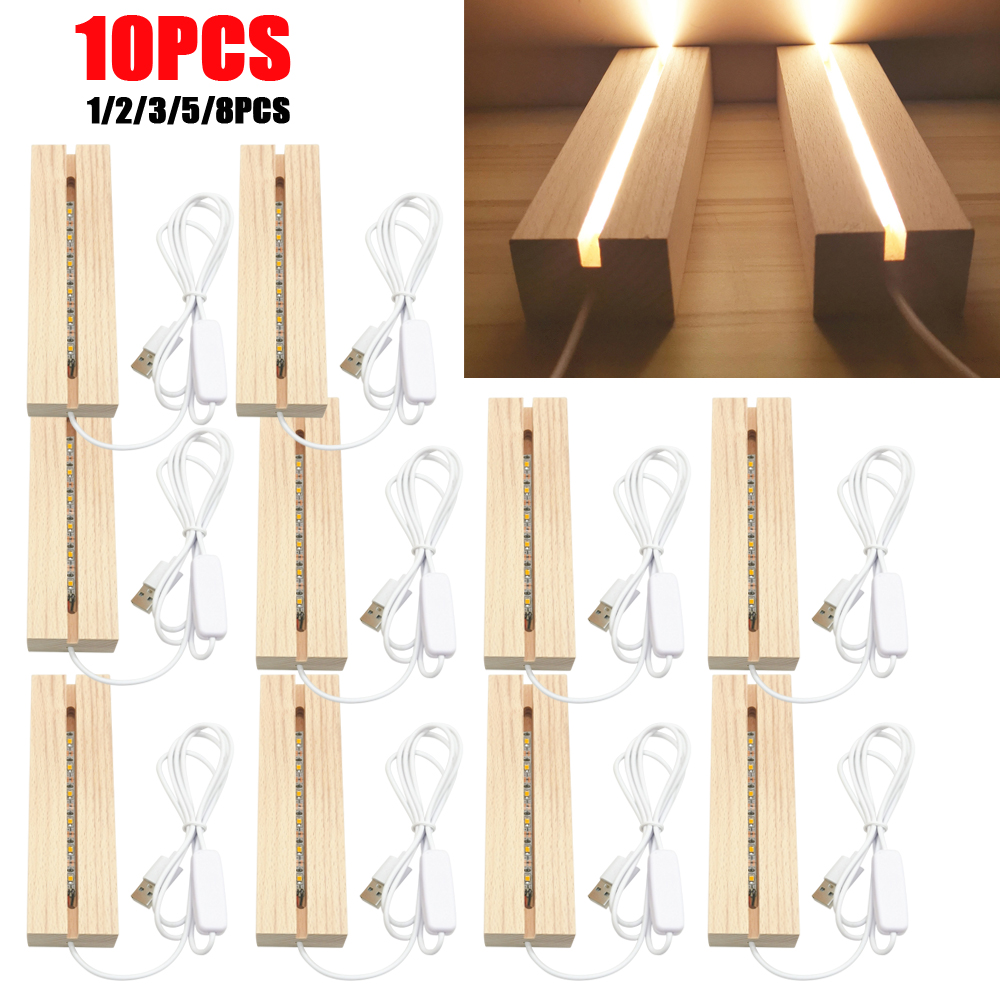 10pcs LED Wood Light Display C - Resin Art Stand review and price