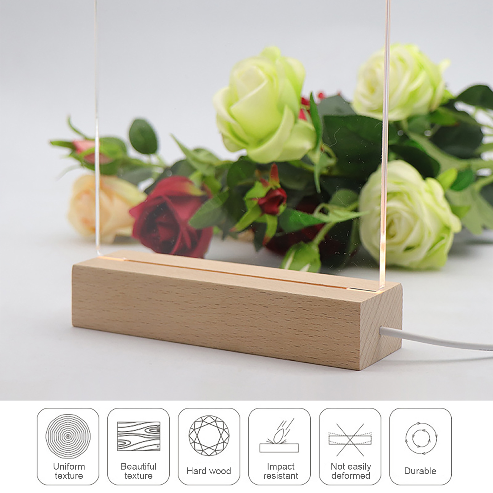 10pcs LED Wood Light Display C - Resin Art Stand review and price