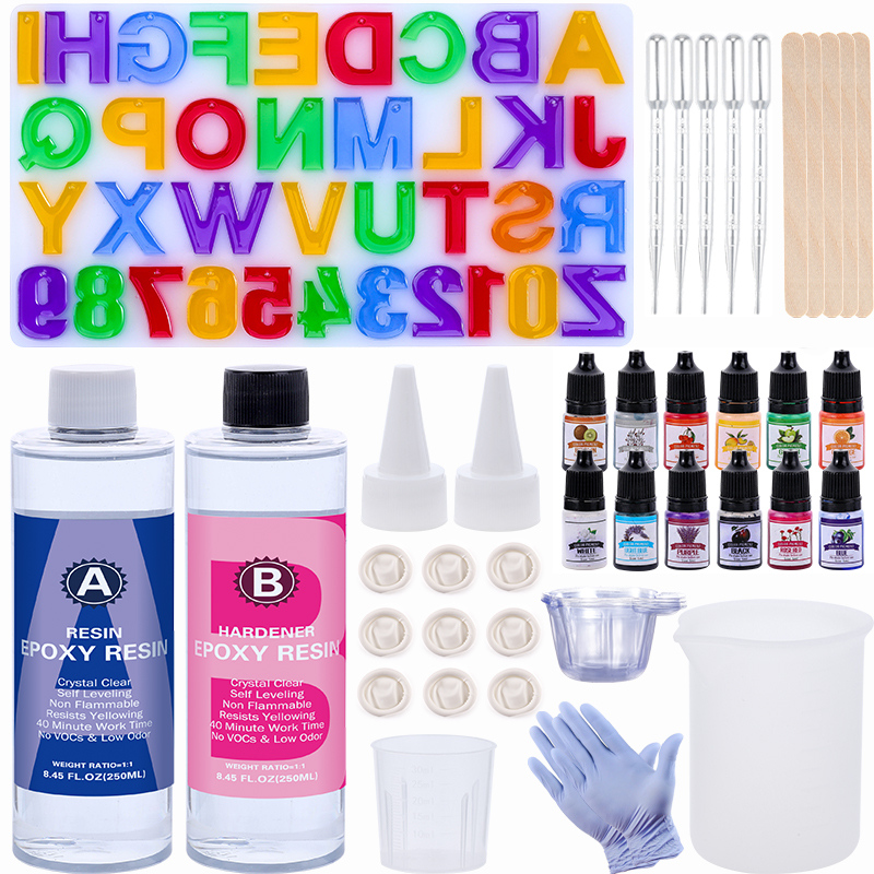 Epoxy Resin Kit for Beginner,C - Resin Art Letter Keychain review and price