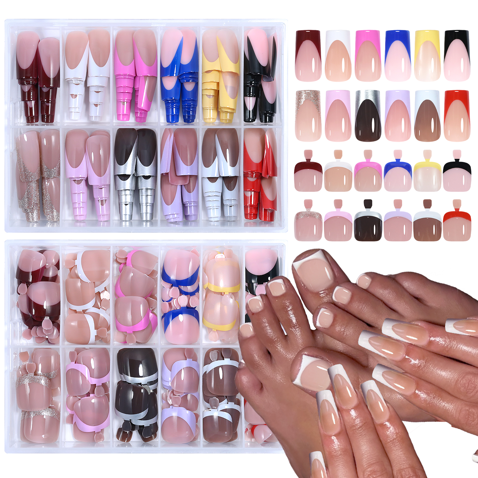 288pcs/box Acrylic French Fals - Resin Art Case review and price