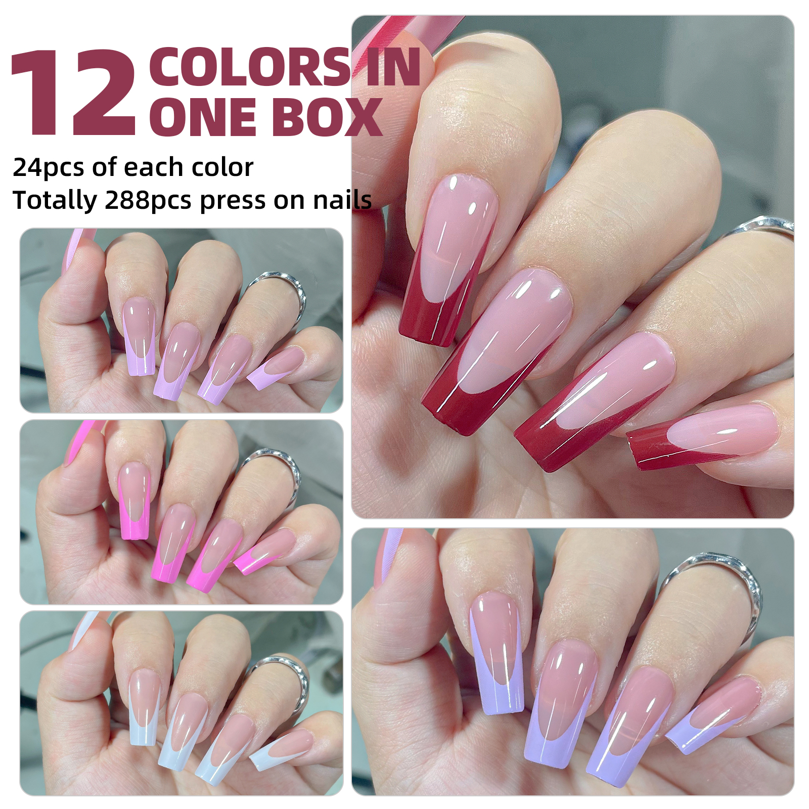 288pcs/box Acrylic French Fals - Resin Art Case review and price