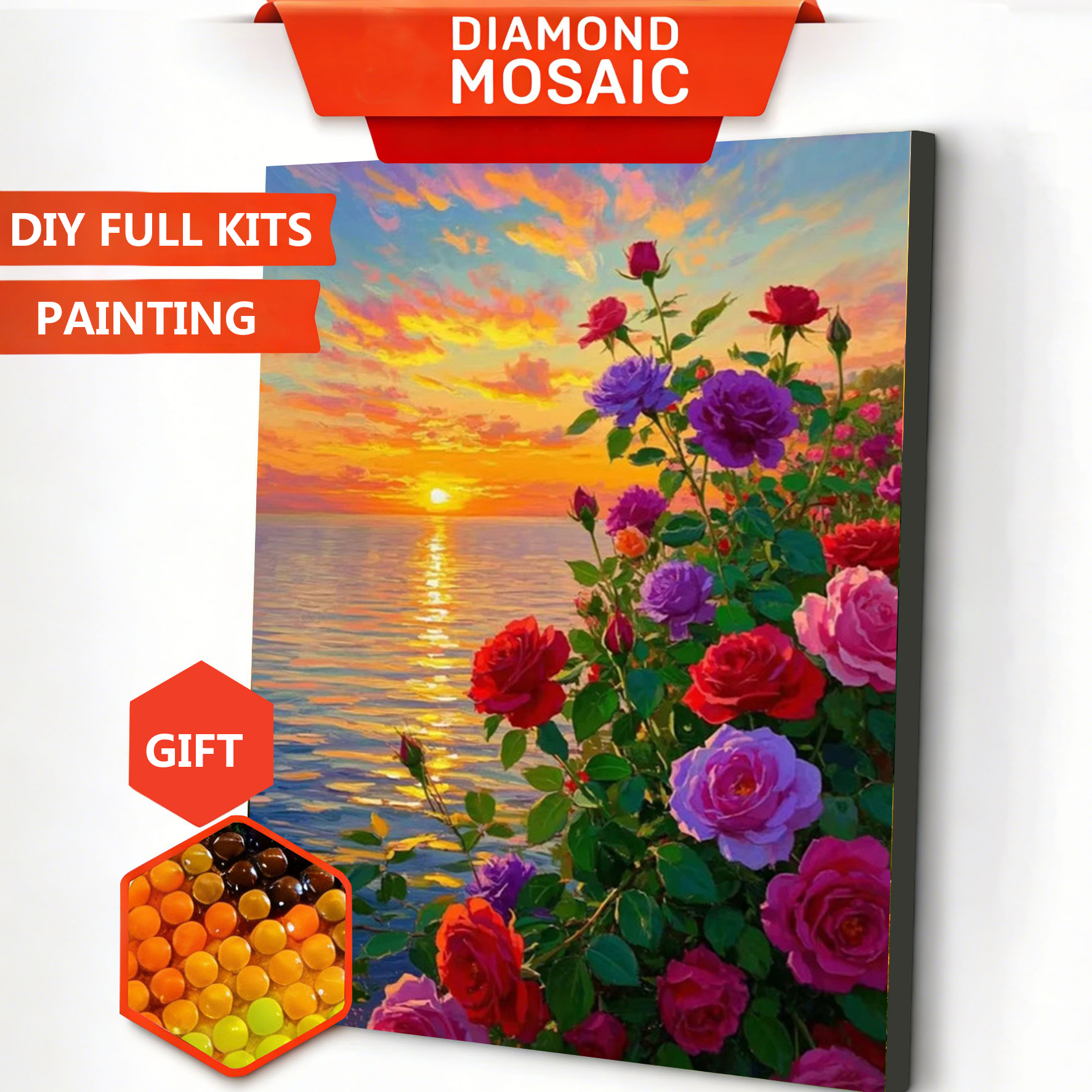 AZQSD Diamond Art Paintings Ro - Resin Art With Rose review and price