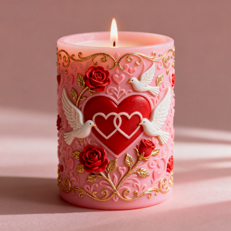 Double Heart Connected White D - Resin Art With Rose review and price
