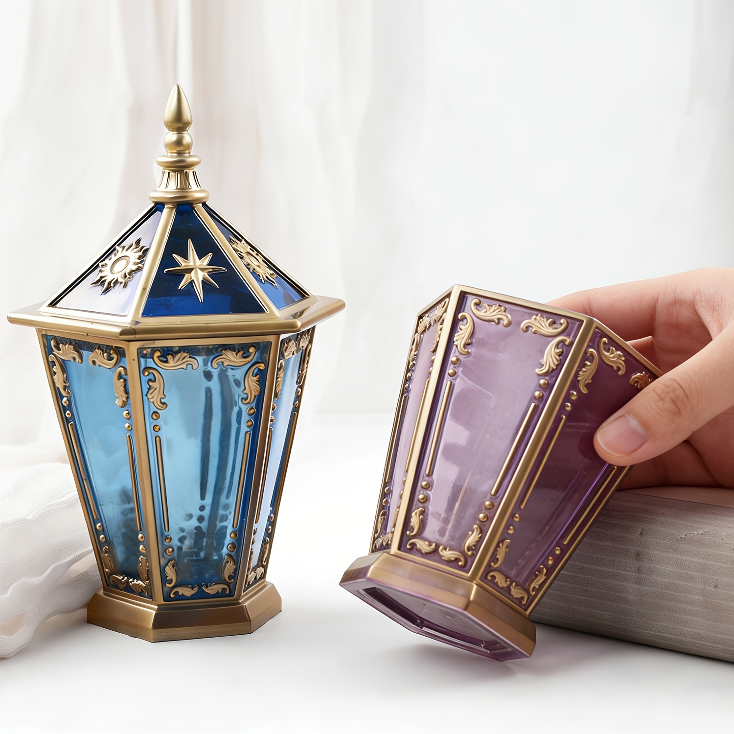 Star and Moon Hexagonal Bottle - Resin Art Case review and price