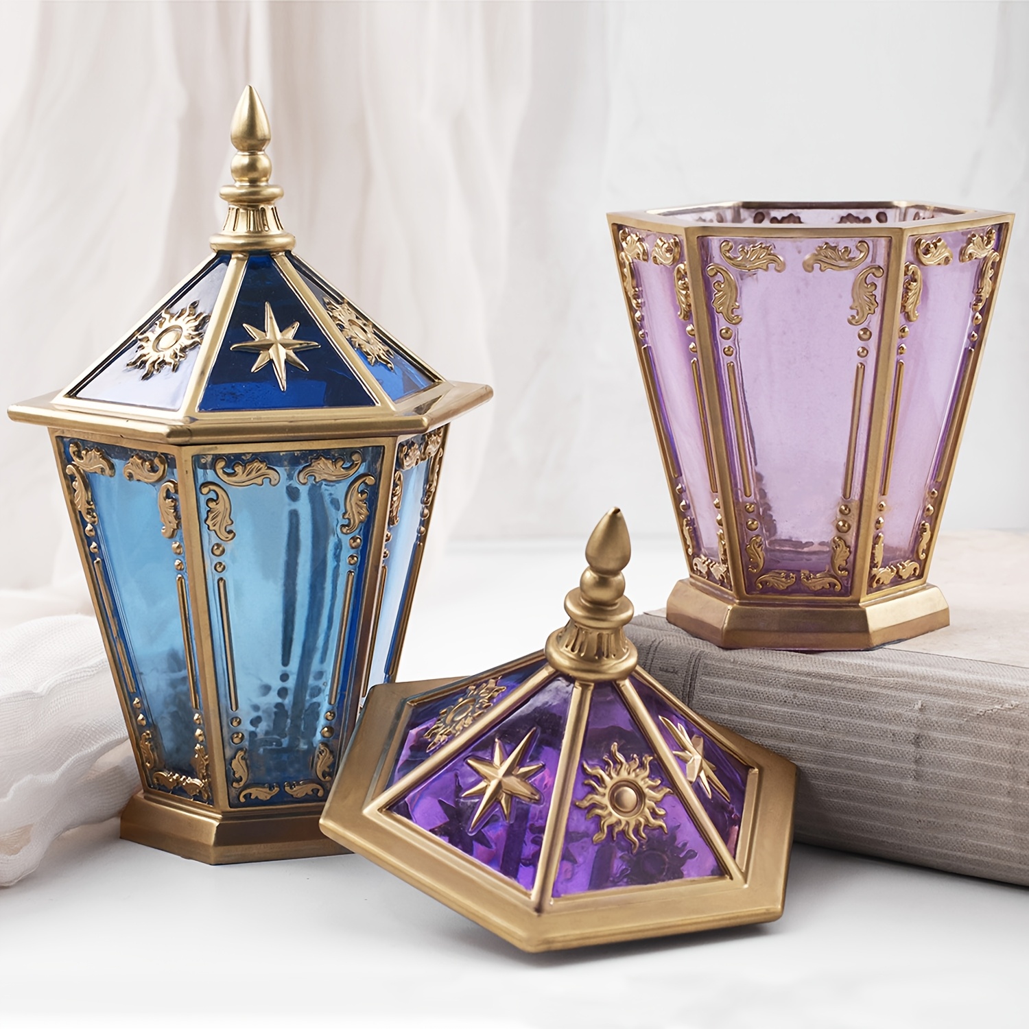 Star and Moon Hexagonal Bottle - Resin Art Case review and price