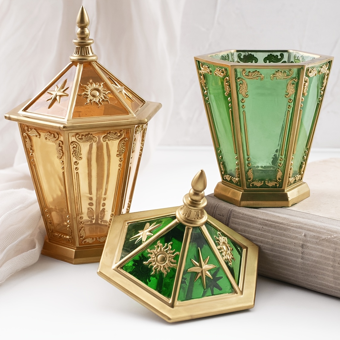 Star and Moon Hexagonal Bottle - Resin Art Case review and price