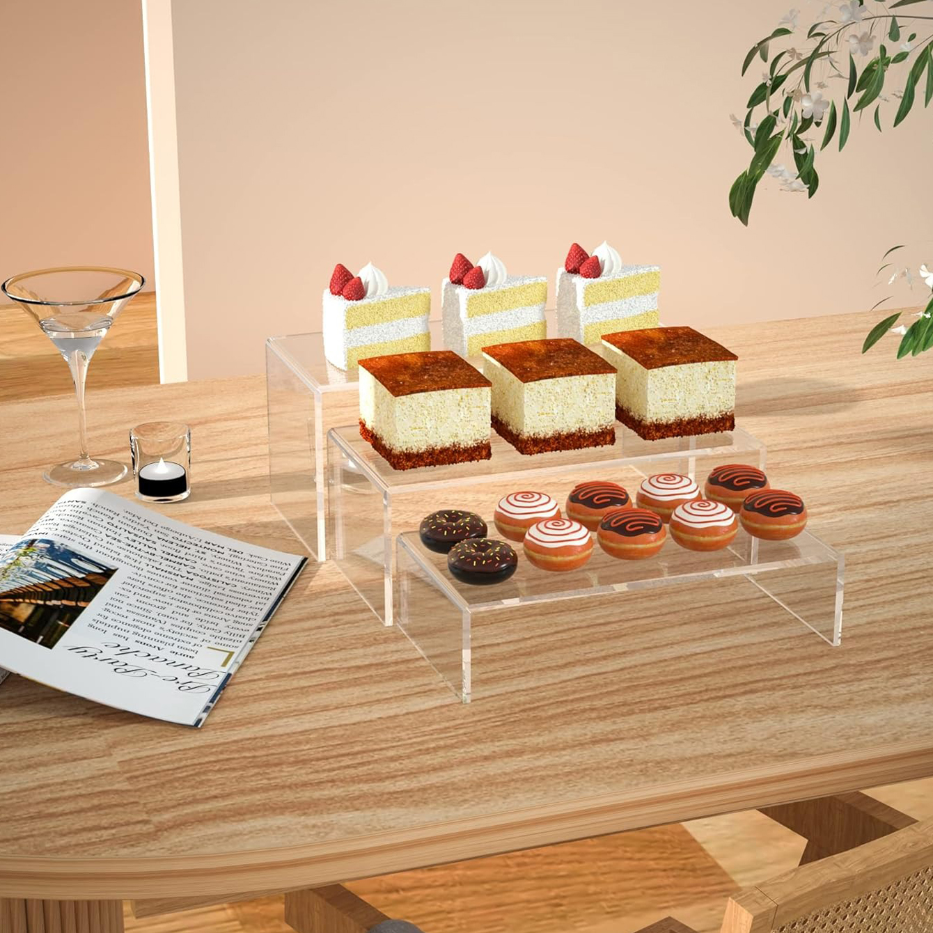 3 pieces of acrylic display sh - Resin Art Stand review and price