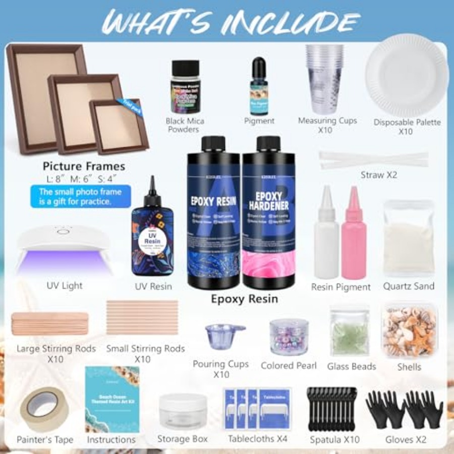 KISREL Ocean Resin Art Kit Cle - Resin Art Tutorial review and price