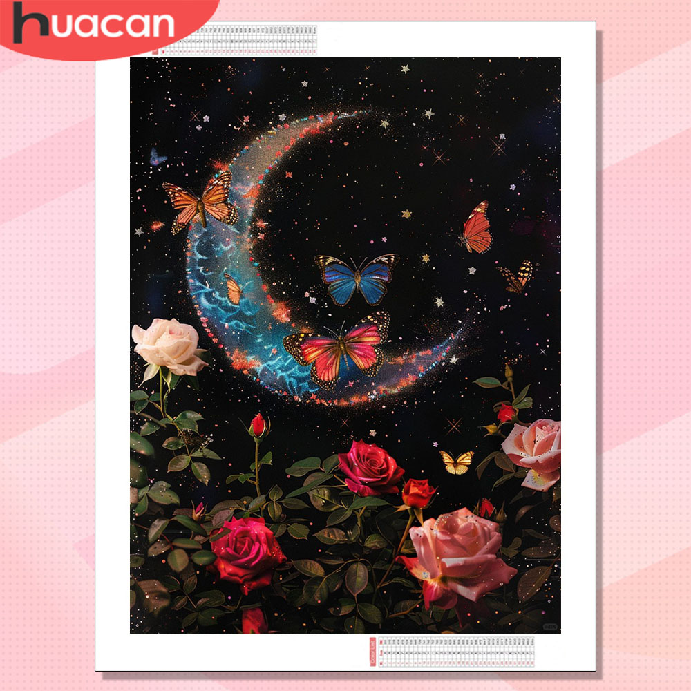 HUACAN Diamond Painting 5d Moo - Resin Art With Rose review and price