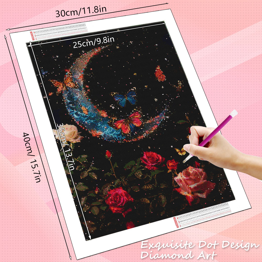HUACAN Diamond Painting 5d Moo - Resin Art With Rose review and price