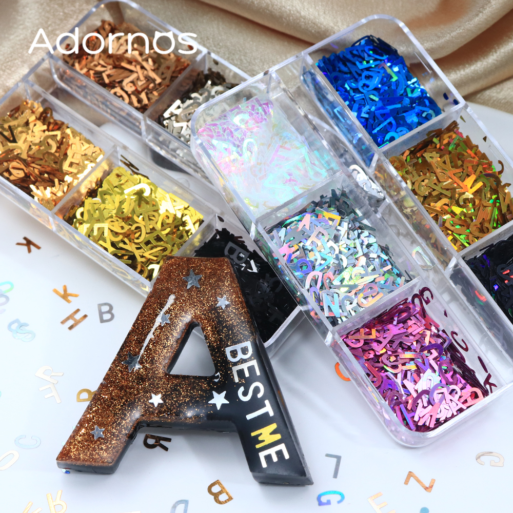 Holographic English Alphabet S - Resin Art Letter Keychain review and price