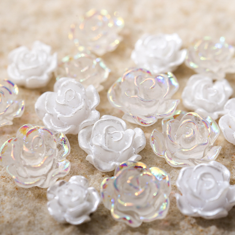Mix 50PCS 6/8/10MM White Rose  - Resin Art Rose Petals review and price