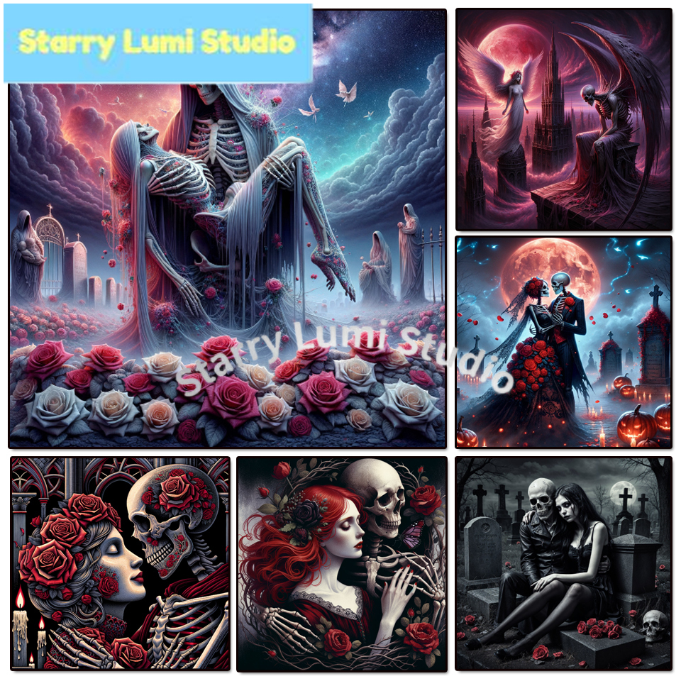 5D Diamond Painting Gothic Lad - Resin Art With Rose review and price