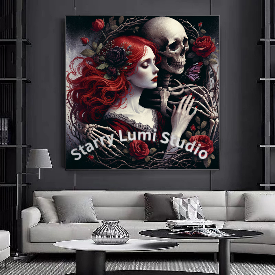 5D Diamond Painting Gothic Lad - Resin Art With Rose review and price