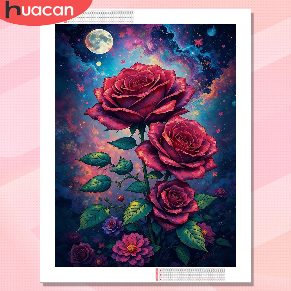 HUACAN Diamond Mosaic 5d Rose  - Resin Art With Rose review and price