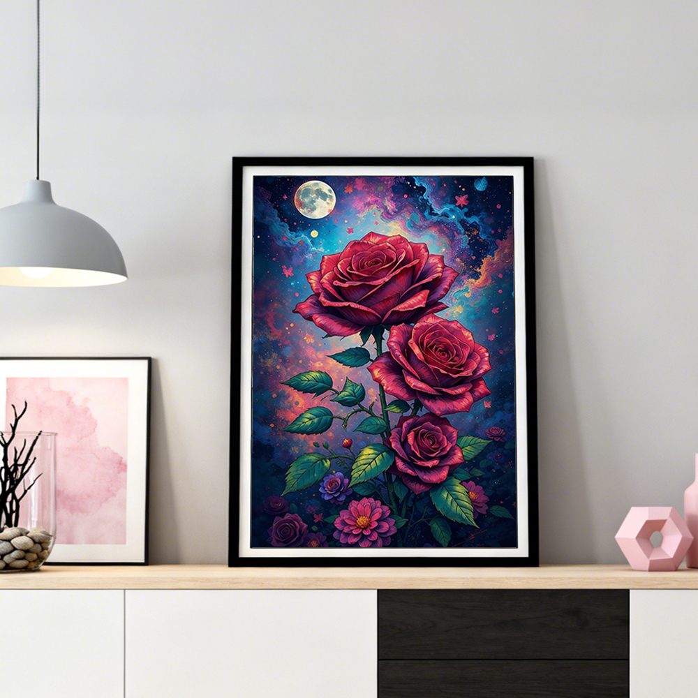 HUACAN Diamond Mosaic 5d Rose  - Resin Art With Rose review and price