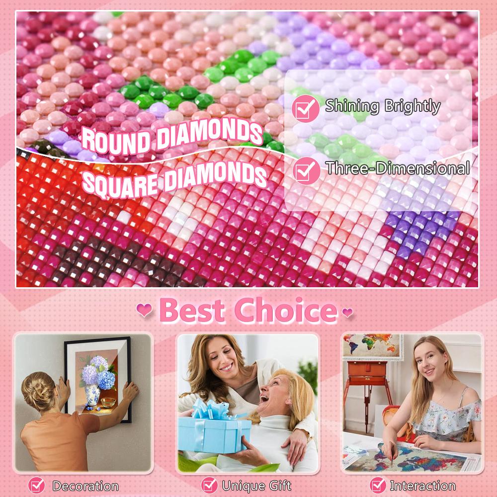 HUACAN Diamond Mosaic 5d Rose  - Resin Art With Rose review and price