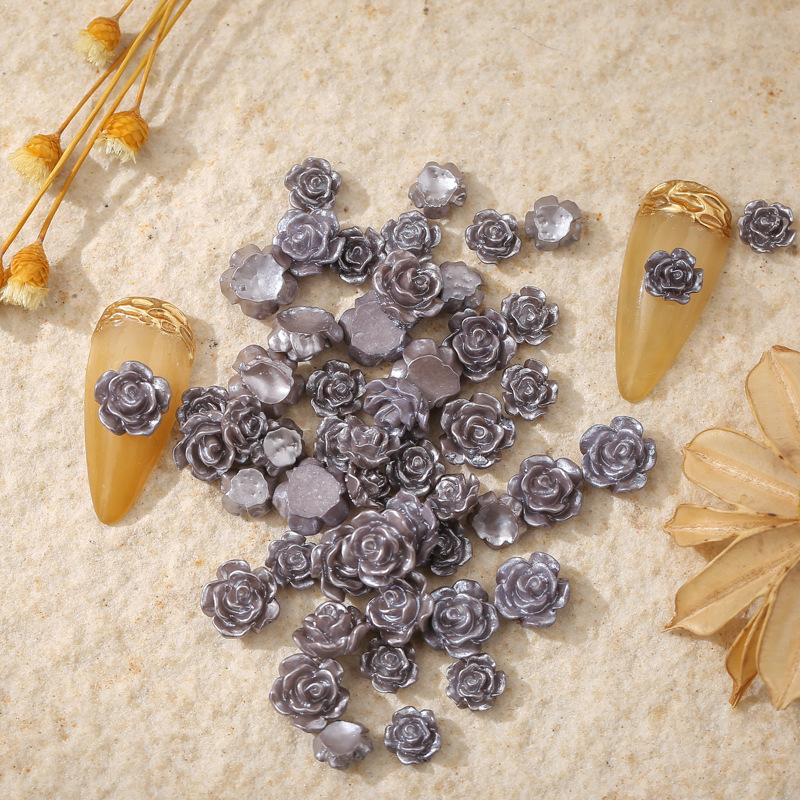 50PCS 6/8/10MM White Rose Flow - Resin Art Rose Petals review and price