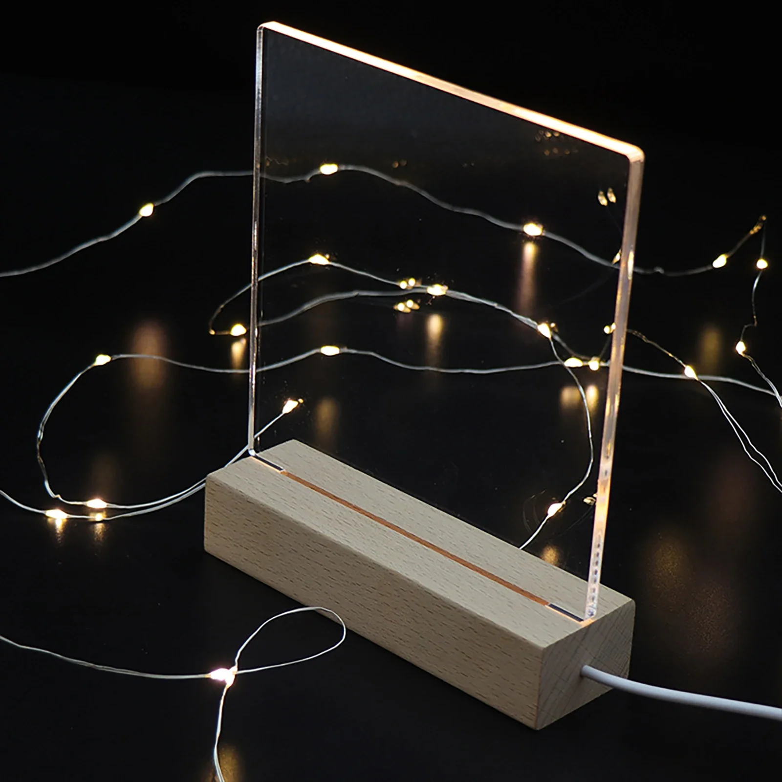 1-10PCS LED Wood Light Display - Resin Art Stand review and price