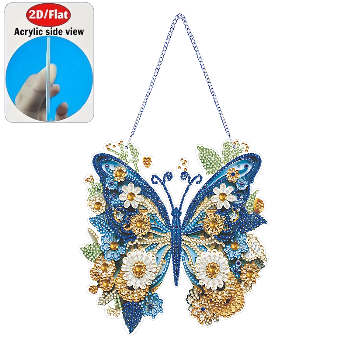 2D Flat Butterfly Ornament Acr - Resin Art Gift For Birthday review and price