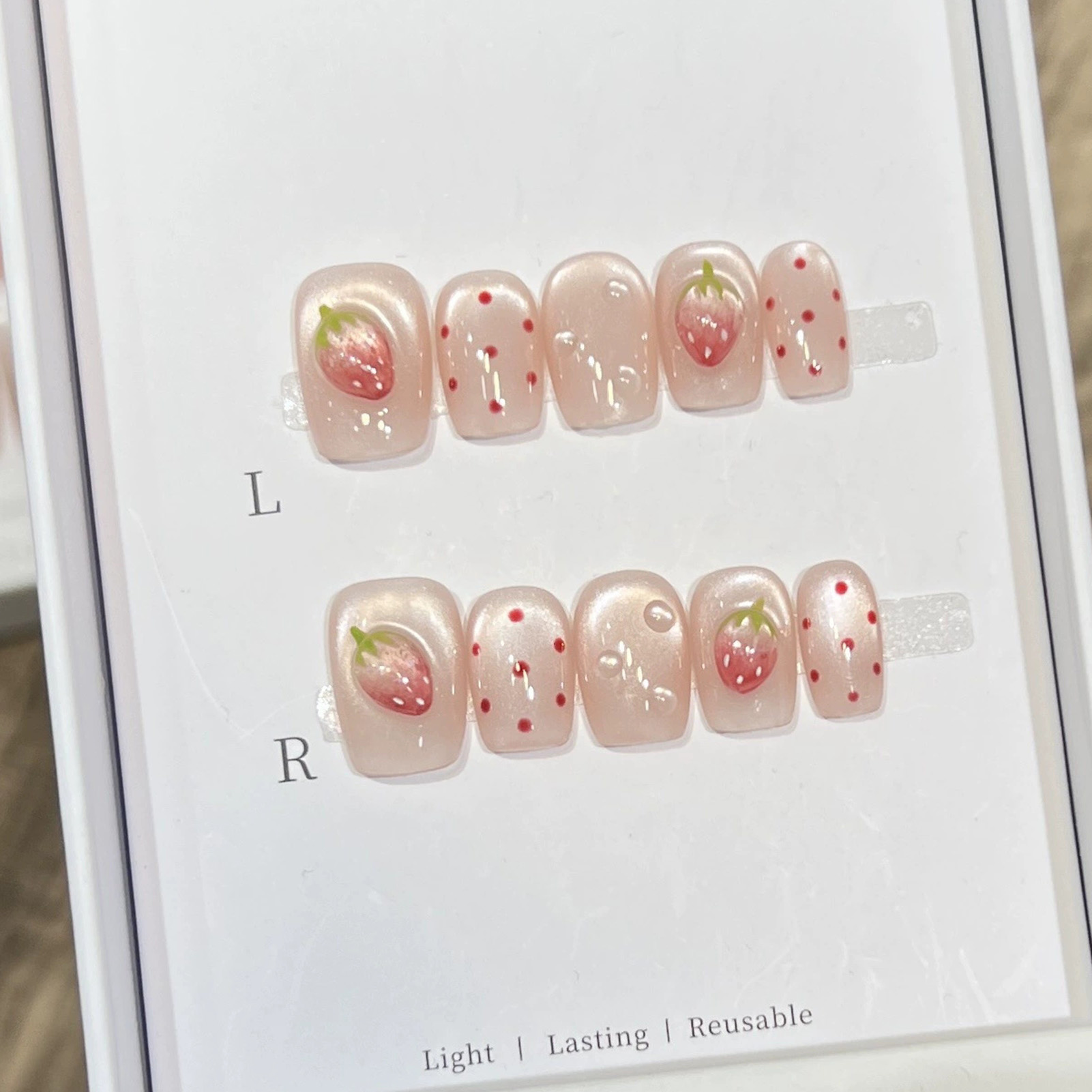 10PCS Short Square Fake Nails  - Resin Art Of Flowers review and price