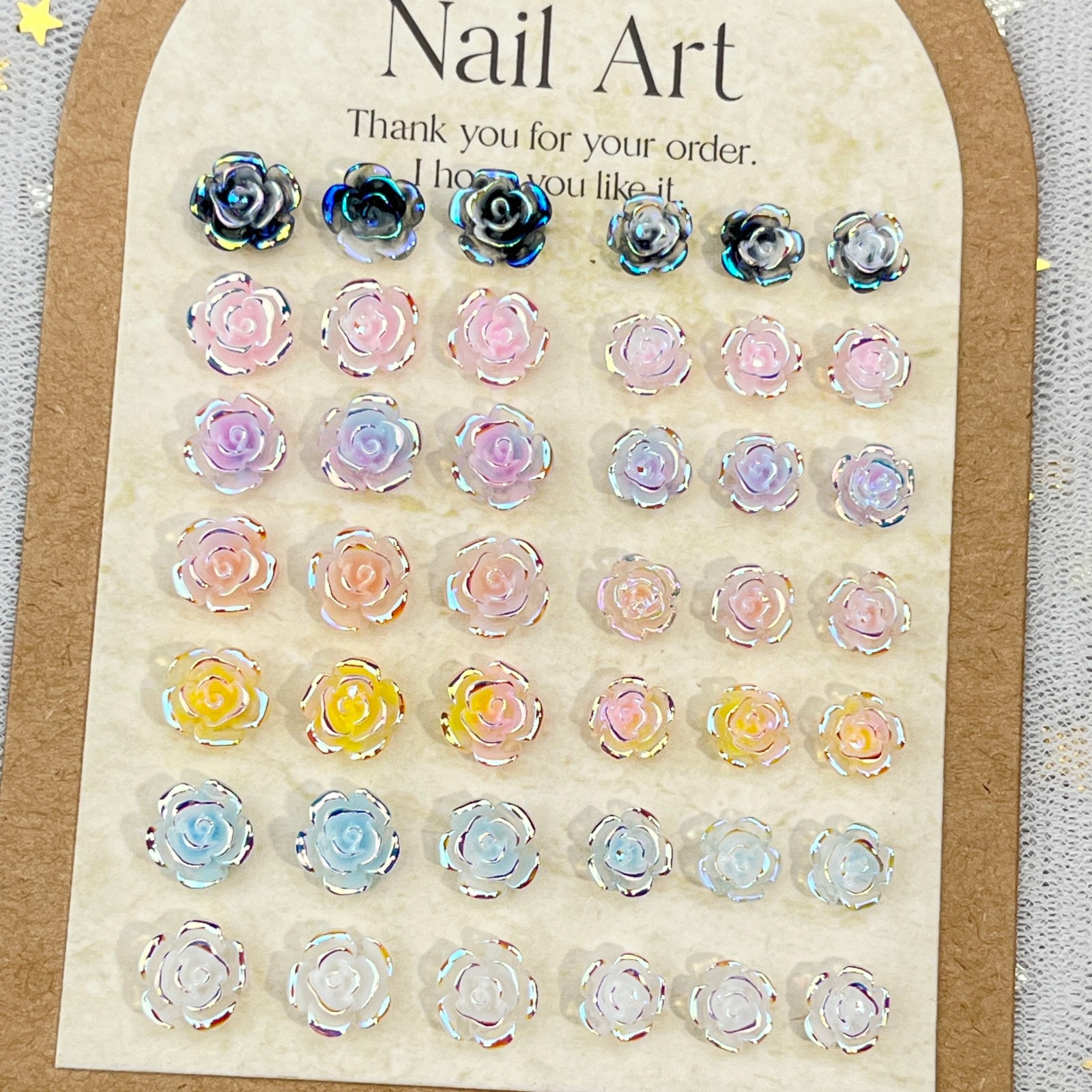 50PCS 7 Colors Of Aurora-Effec - Resin Art Rose Petals review and price