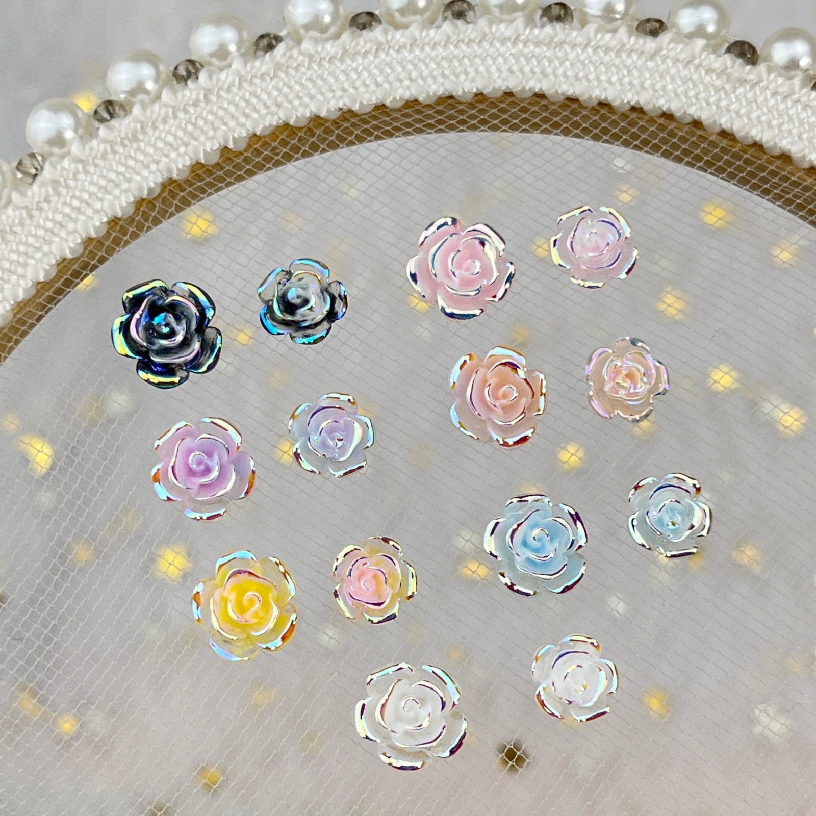 50PCS 7 Colors Of Aurora-Effec - Resin Art Rose Petals review and price