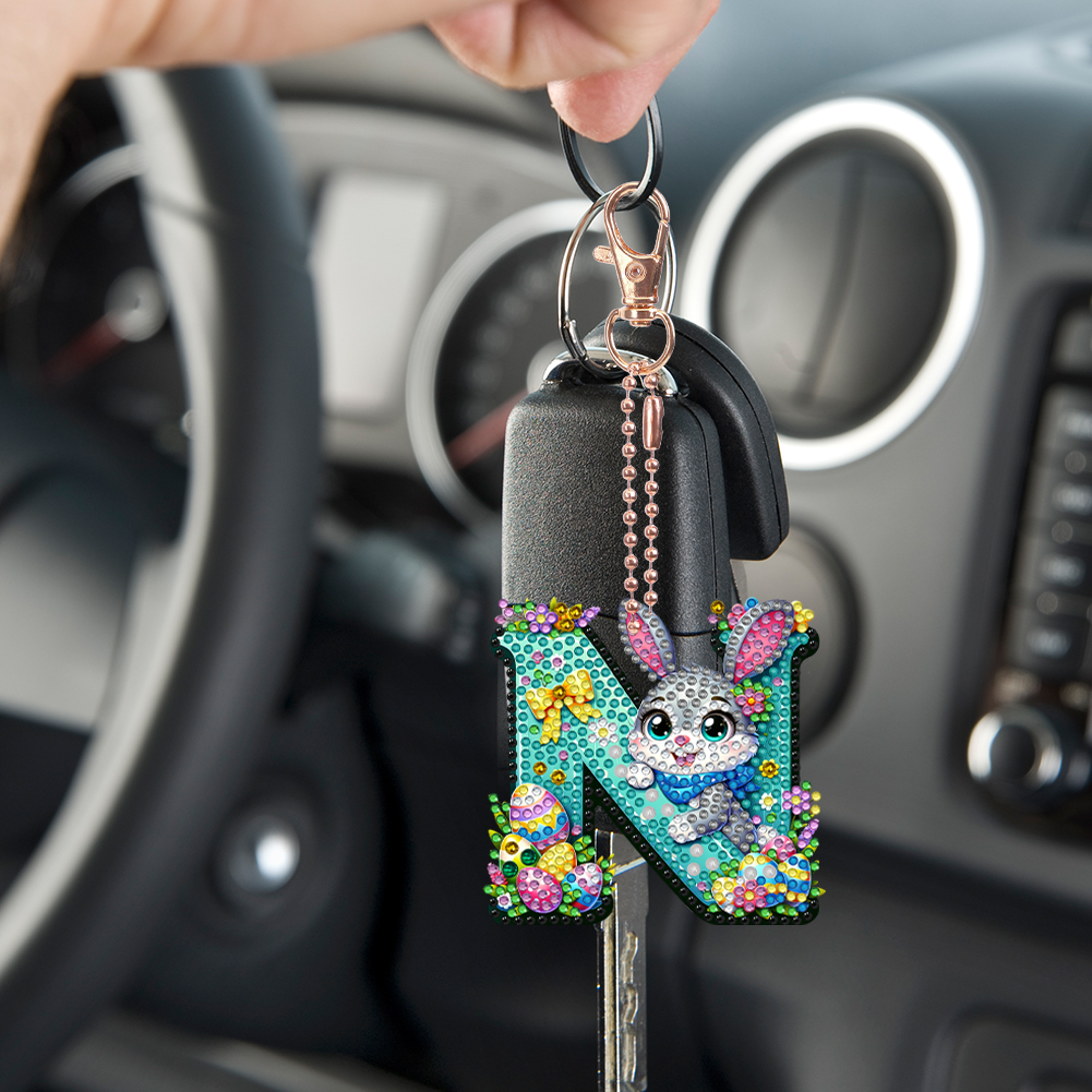 Easter Diamond Art Keychain Or - Resin Art Letter Keychain review and price