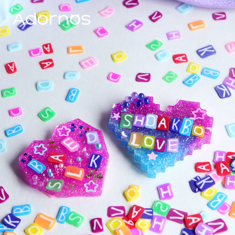 10g Colorful Letters Soft Clay - Resin Art Letter Keychain review and price