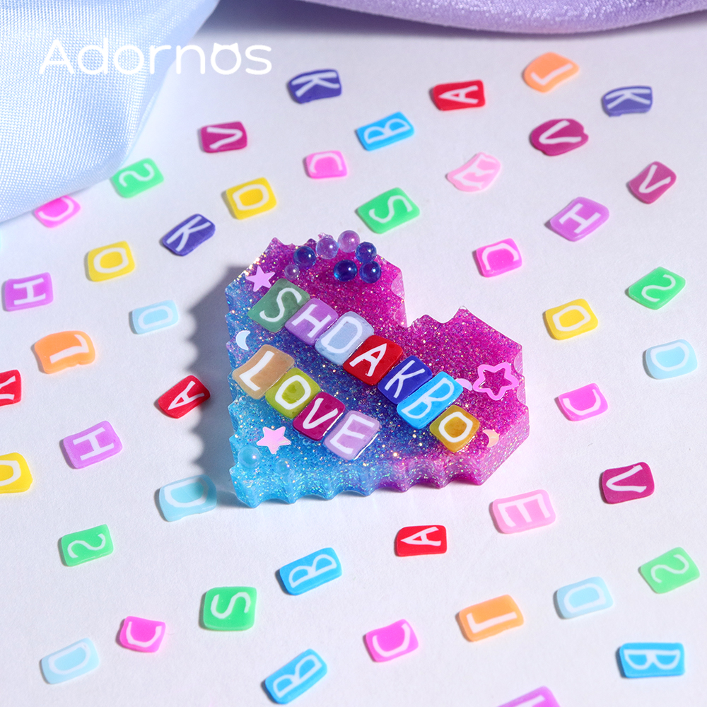 10g Colorful Letters Soft Clay - Resin Art Letter Keychain review and price