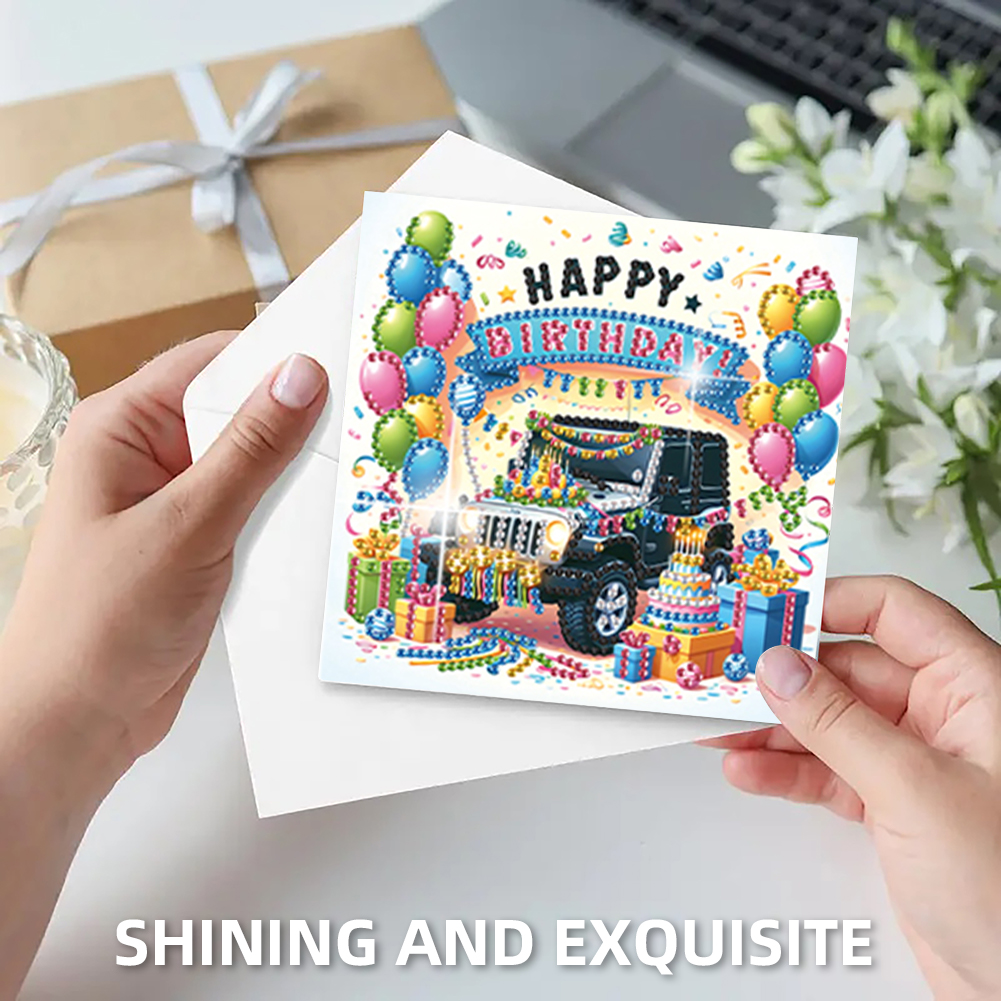 6PCS DIY Diamond Art Greeting  - Resin Art Gift For Birthday review and price