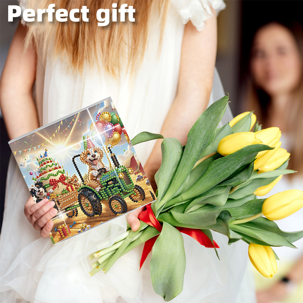 6PCS DIY Diamond Art Greeting  - Resin Art Gift For Birthday review and price