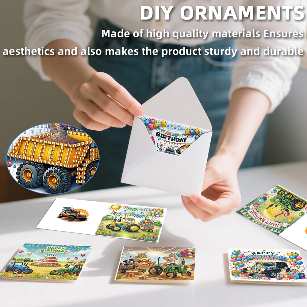 6PCS DIY Diamond Art Greeting  - Resin Art Gift For Birthday review and price