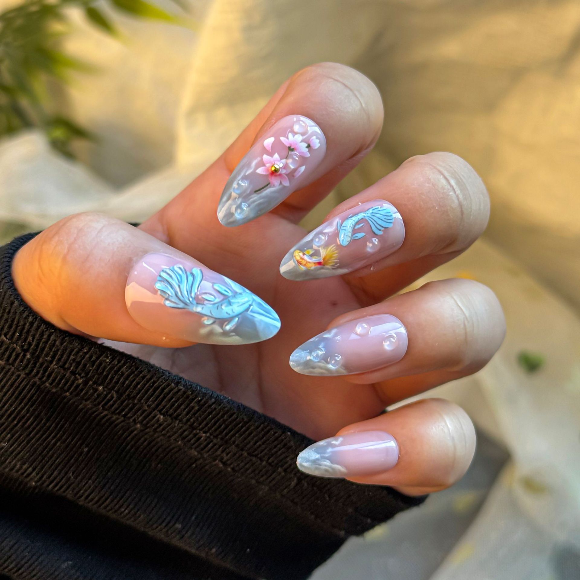 24pcs hot selling koi nail art - Resin Art Of Flowers review and price