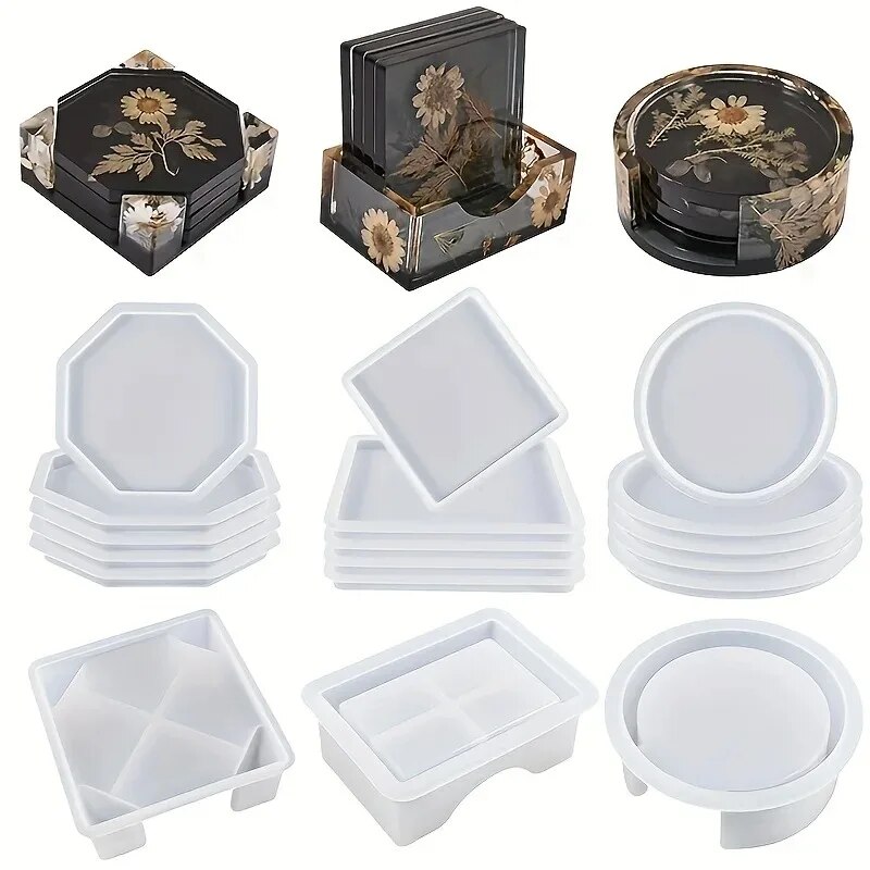Coaster Resin Molds Set Includ - Resin Art Case review and price