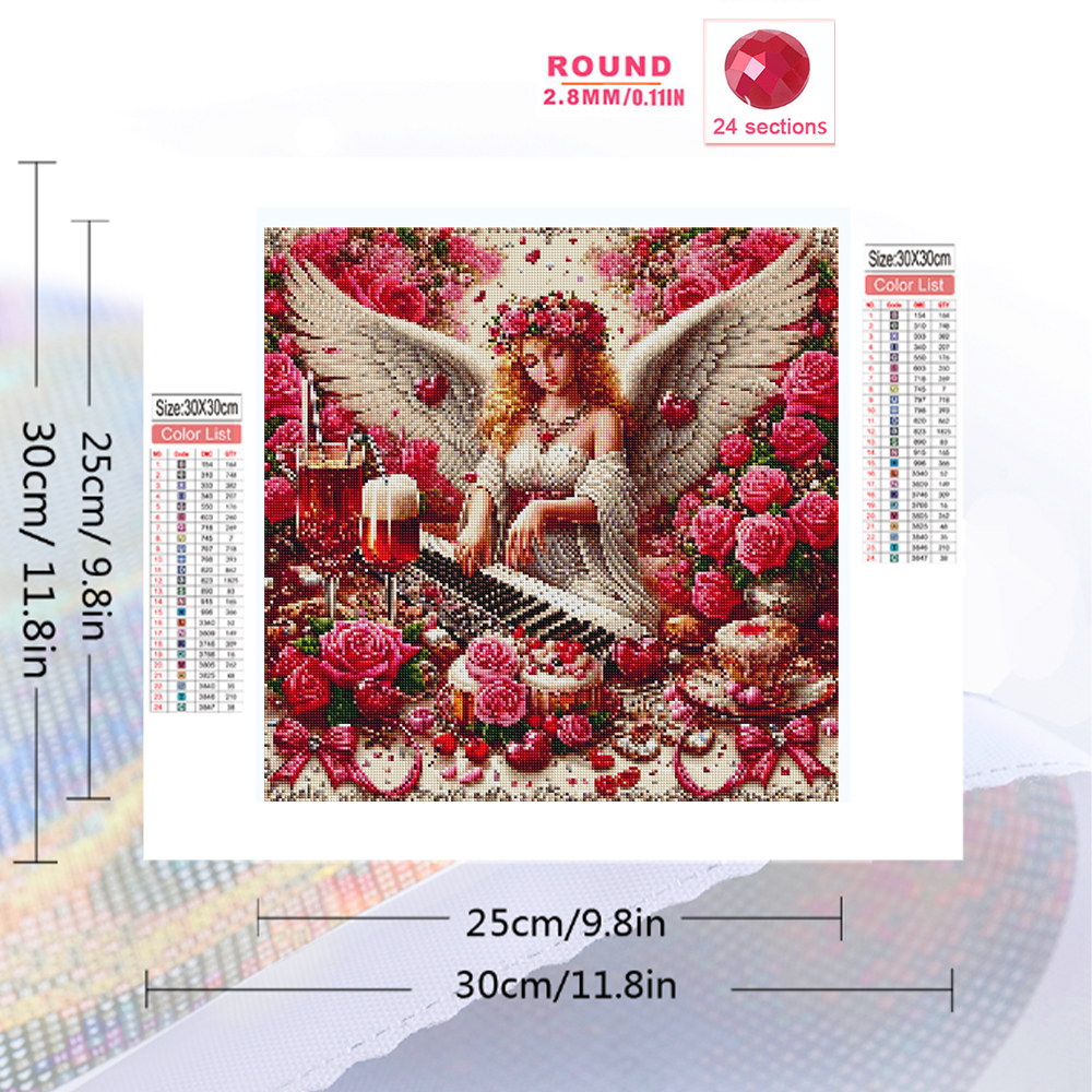 Momoart Diamond Mosaic Girl Po - Resin Art With Rose review and price