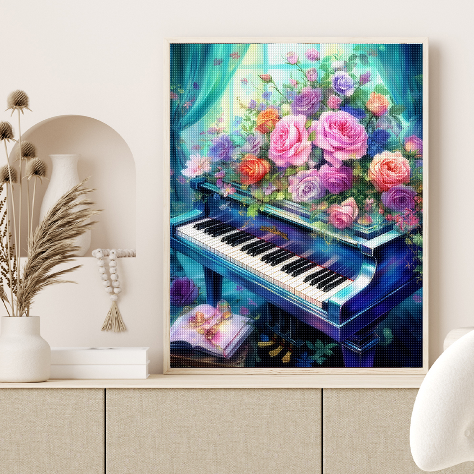 1pc frameless  Diamond Paintin - Resin Art Of Flowers review and price