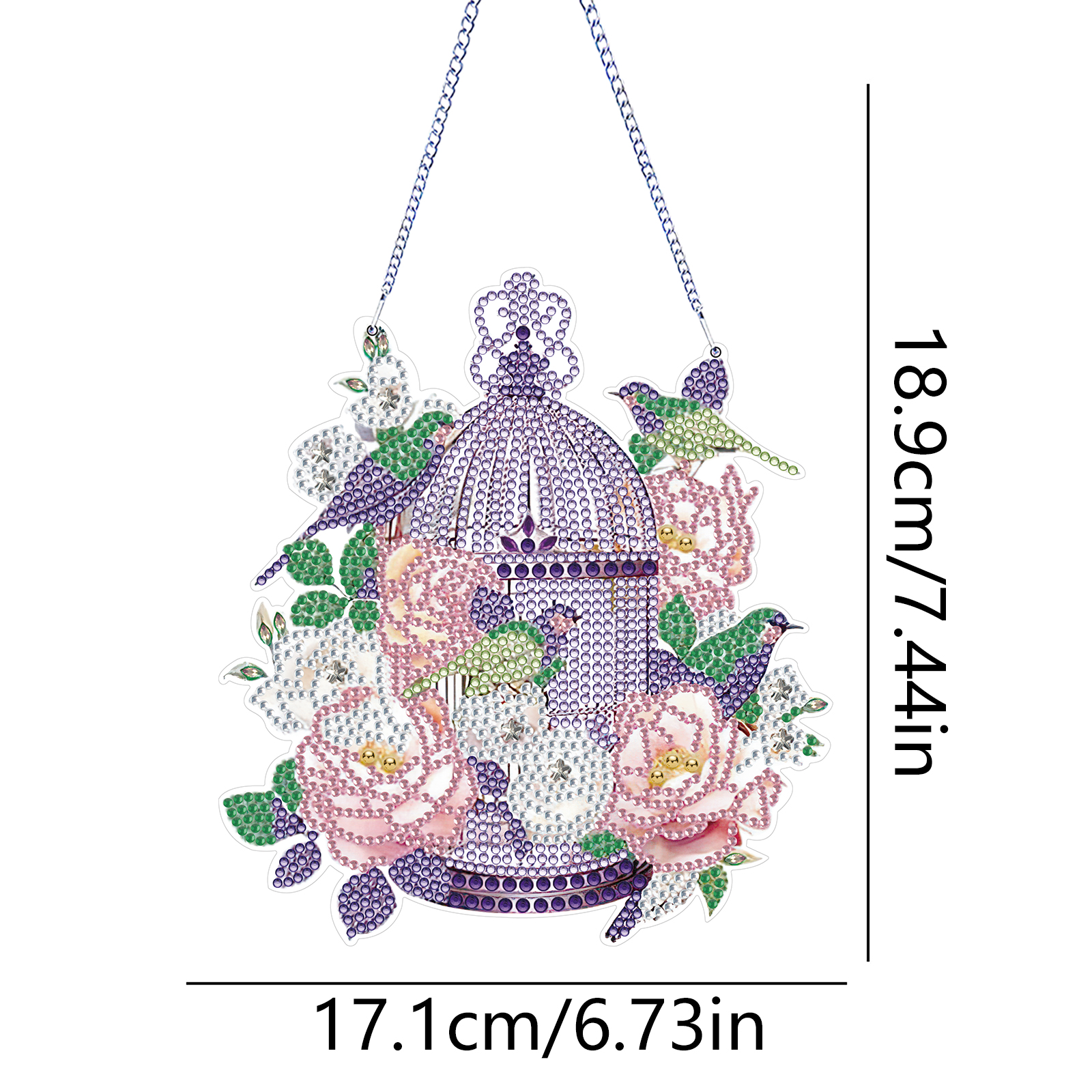 2D Flat Rose Birdcage Acrylic  - Resin Art Gift For Birthday review and price